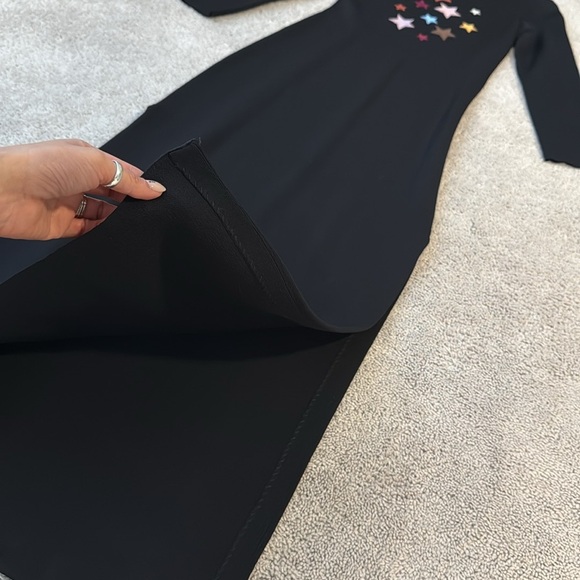 STAUD Aries Star Embroidered Maxi Dress | Long Sleeve | Size M | Black - Picture 4 of 12